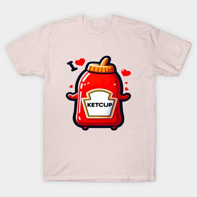 I Love Ketchup T-Shirt by niclothing